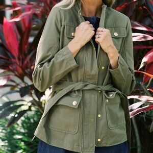 Draper James Women’s Green Utility Jacket Belt Size S